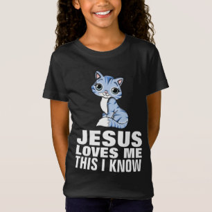 JESUS LIEBEN ME KITTEN, CHRISTLICHE CAT-T - SHIRT