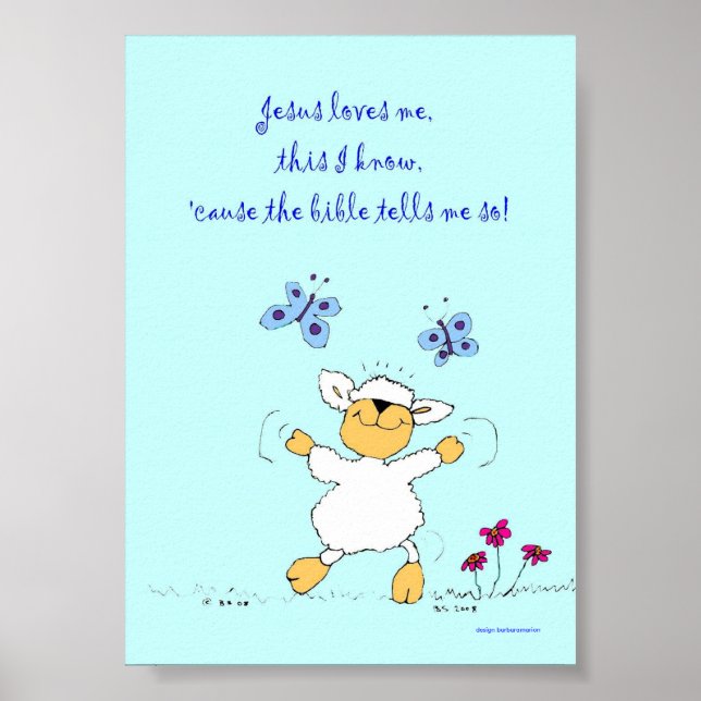 Jesus Lieben mich, Schaf, Poster (Vorne)