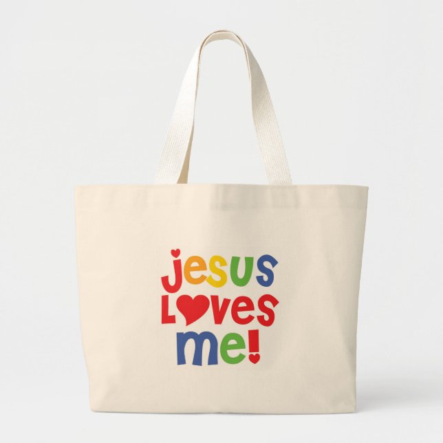 Jesus Lieben mich! -Tasche Jumbo Stoffbeutel (Vorne)