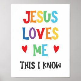 Jesus Lieben mir Das ich kenne Kinder Christliches Poster