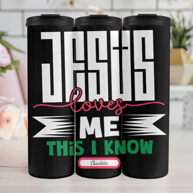 Jesus Lieben mir Das weiß ich Thermosbecher (Von Creator hochgeladen)