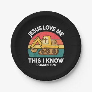 Jesus Lieben mir Dies ich kenne Ausgrabungsgraben Pappteller