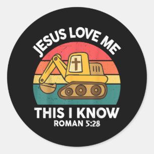 Jesus Lieben mir Dies ich kenne Ausgrabungsgraben Runder Aufkleber