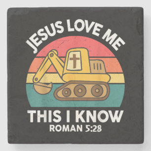 Jesus Lieben mir Dies ich kenne Ausgrabungsgraben Steinuntersetzer