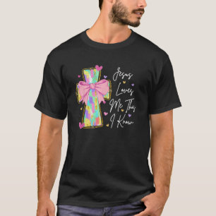 Jesus Lieben mir Dies ich weiß Brush Stroke Cross  T-Shirt
