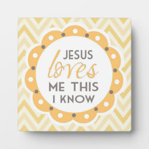 Jesus Lieben mir Dies ich weiß Plaque Fotoplatte