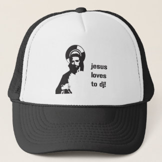 Jesus-Lieben nach DJ - DJing Disc-Jockey-Musik Truckerkappe