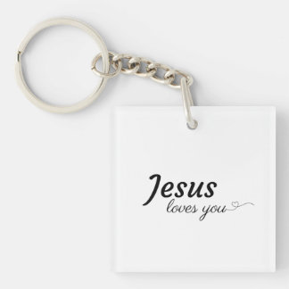 Jesus Lieben Sie Akryllischer Schlüsselanhänger