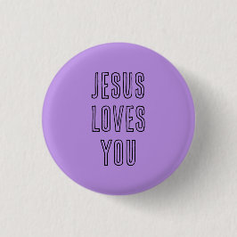Jesus-Lieben Sie anpassen Lila und schwarze Christ Button
