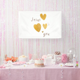 Jesus Lieben Sie Banner Signieren Moderne