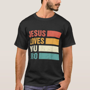 Jesus Lieben Sie Bro Retro Vintage Stil Grafik Ich T-Shirt