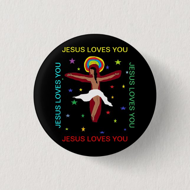 Jesus Lieben Sie Button (Vorderseite)
