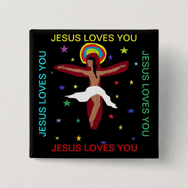 Jesus Lieben Sie Button (Vorderseite)