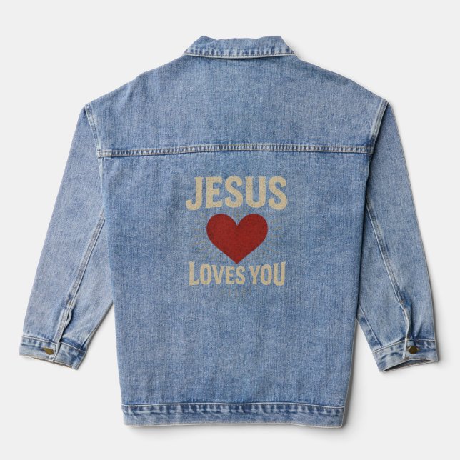 JESUS Lieben Sie - Christlich Jeansjacke (Rückseite)