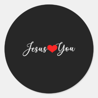 Jesus Lieben Sie - Christlich Runder Aufkleber