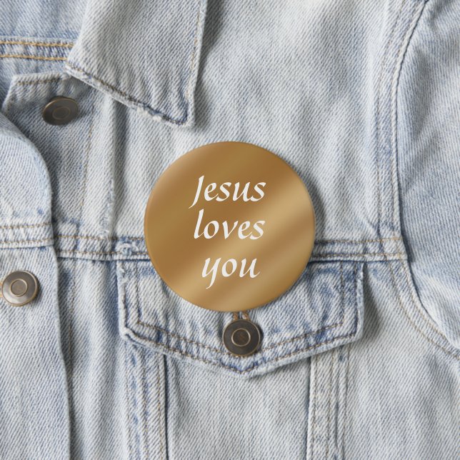 Jesus Lieben Sie | Christlicher benutzerdefinierte Button (Beispiel)