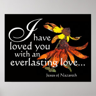 Jesus Lieben Sie Coneflower Art Poster