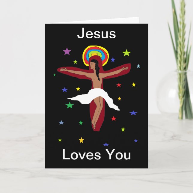 Jesus Lieben Sie Feiertagskarte (Vorderseite)