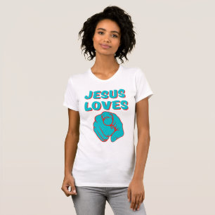 Jesus Lieben Sie glauben, basisches Zitat Frauen T-Shirt