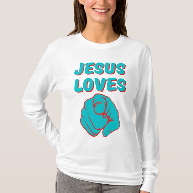 Jesus Lieben Sie glauben, basisches Zitat Frauen T-Shirt (Vorderseite)