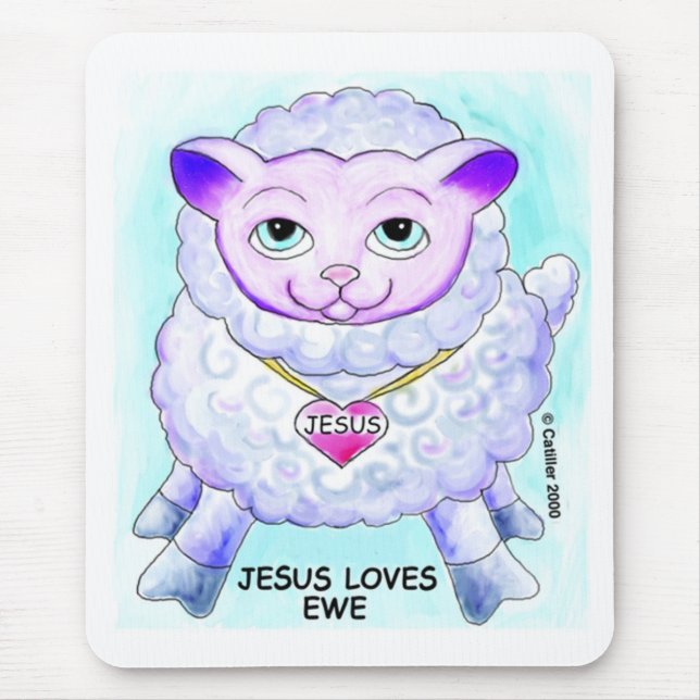 Jesus Lieben Sie individuelle Name Maus Pad Mousepad (Vorne)