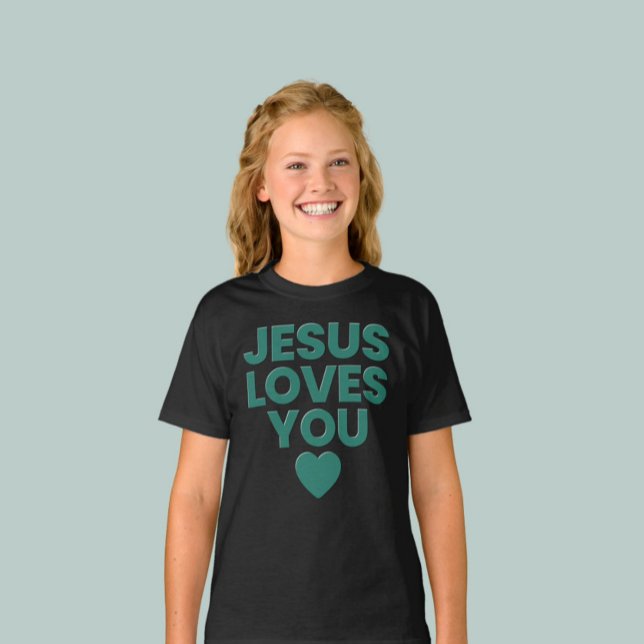 Jesus Lieben Sie Kinder Christlichen Niedlichen Gl T-Shirt (Von Creator hochgeladen)