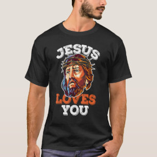 Jesus Lieben Sie Kronen Thorns Glaube Tattoo Liebe T-Shirt