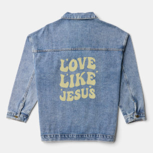 Jesus Lieben Sie Liebe wie Jesus Christliche Kindn Jeansjacke