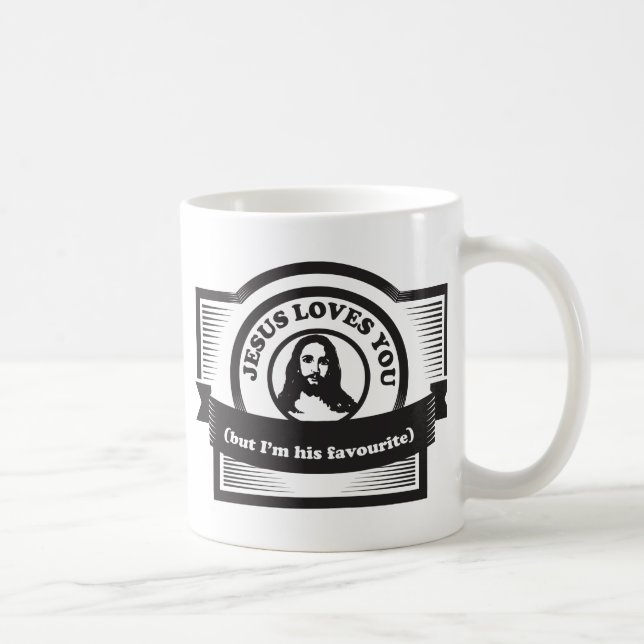 Jesus-Lieben Sie lustig Tasse (Rechts)