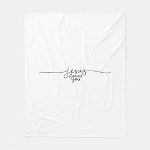 Jesus Lieben Sie plüpfen blau Fleecedecke