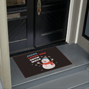 Jesus Lieben Sie Schnee viel Christliche Weihnacht Fußmatte