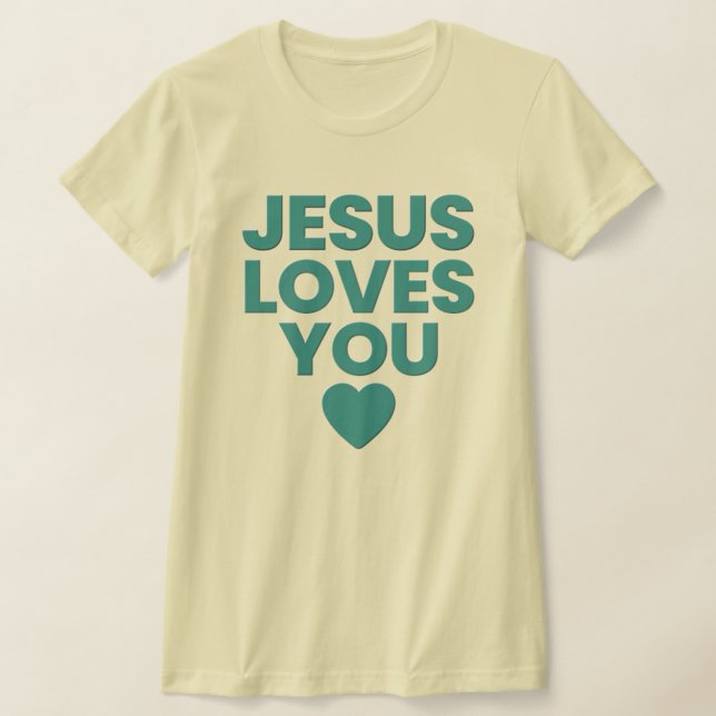 Jesus Lieben Sie T-Shirt, Christlich, Embossed Pri T-Shirt (Ablage )