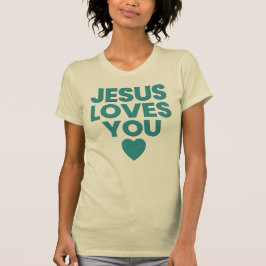 Jesus Lieben Sie T-Shirt, Christlich, Embossed Pri T-Shirt
