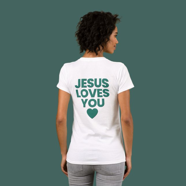 Jesus Lieben Sie T-Shirt, Christlich, Embossed Pri T-Shirt (Von Creator hochgeladen)