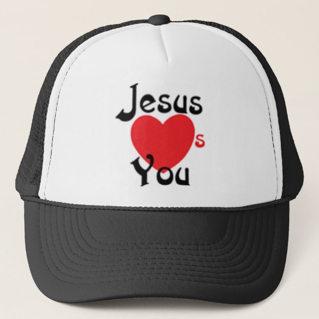 Jesus-Lieben Sie Truckerkappe (Vorderseite)