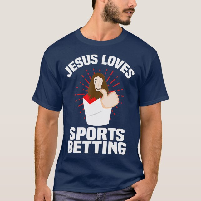 Jesus Lieben Sportwetten unter Christus spielen T-Shirt (Vorderseite)