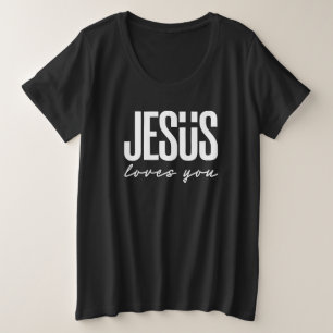 JESUS LIEBEN YOU CHRISTLICH GROßE GRÖßE T-Shirt