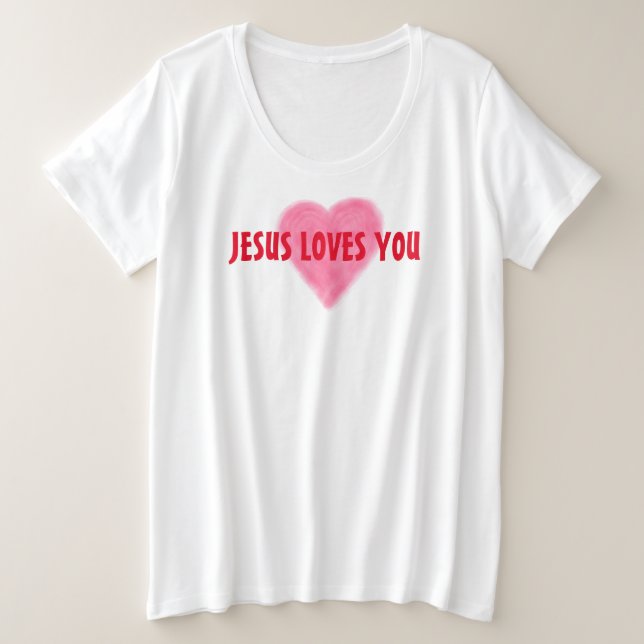 JESUS LIEBEN YOU Women's Plus Size T - Shirt (Design vorne)