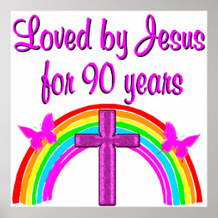 JESUS LIEBT 90. GEBURTSTAG POSTER