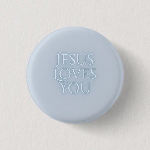 Jesus liebt christliches Typografie-Design  Button