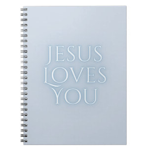Jesus liebt christliches Typografie-Design Notizblock