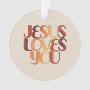 Jesus liebt christliches Typografie-Design  Ornament