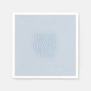 Jesus liebt christliches Typografie-Design Serviette