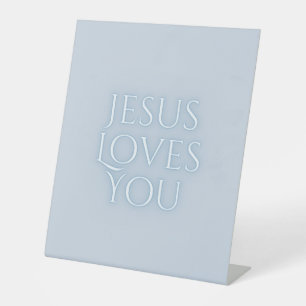 Jesus liebt christliches Typografie-Design Sockelschild