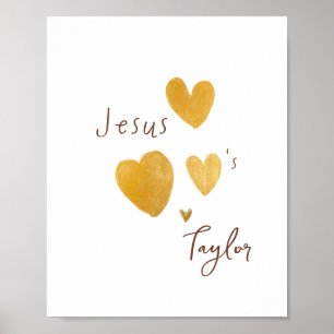 Jesus liebt Custom Name Prints Poster digital
