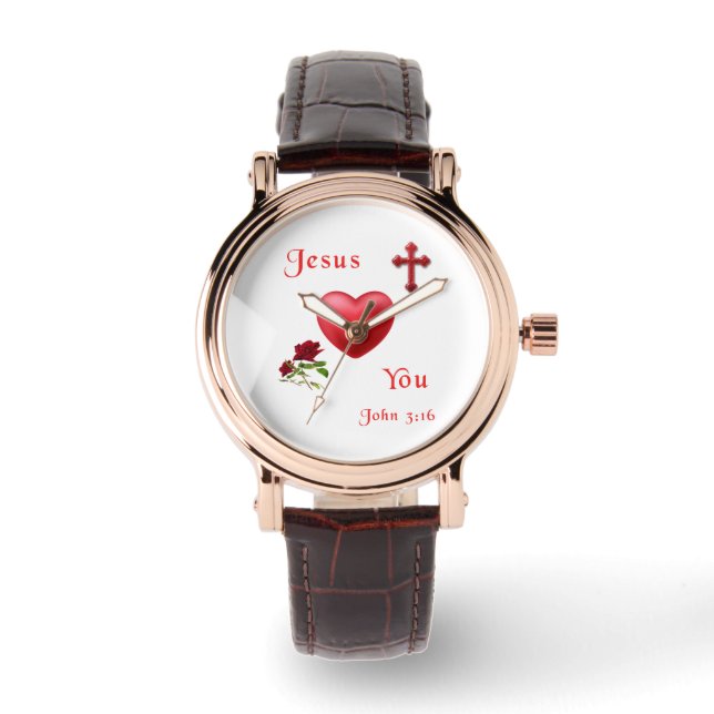 Jesus liebt dich armbanduhr (Vorderseite)