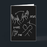 Jesus liebt dich Asl Gebärdensprache Christlich  Karte<br><div class="desc">Jesus liebt dich Asl Gebärdensprache Christlich</div>