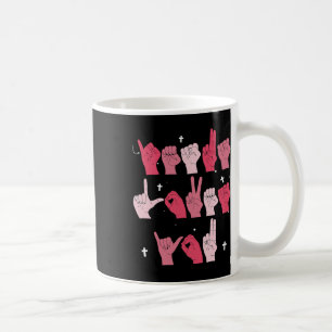 Jesus liebt dich Asl Gebärdensprache christlicher Kaffeetasse