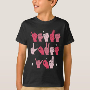 Jesus liebt dich Asl Gebärdensprache christlicher  T-Shirt