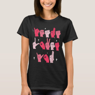 Jesus liebt dich Asl Gebärdensprache Christliches T-Shirt